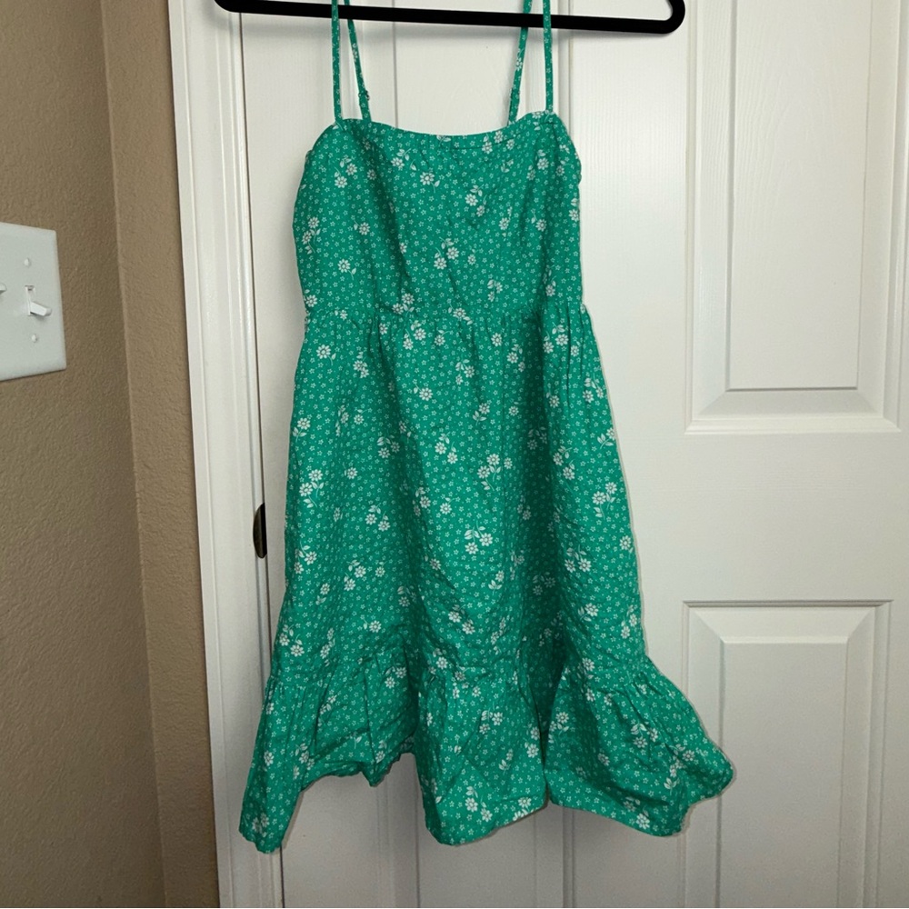 Altar'd State Green Floral  Dress